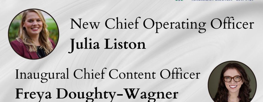 Introducing: Julia Liston, COO and Freya Doughty-Wagner, CCO